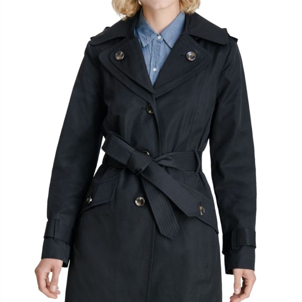 London Fog Women's Black Trench Coat